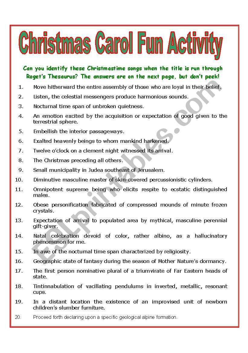Section 5: Deck the Halls Worksheet Answers