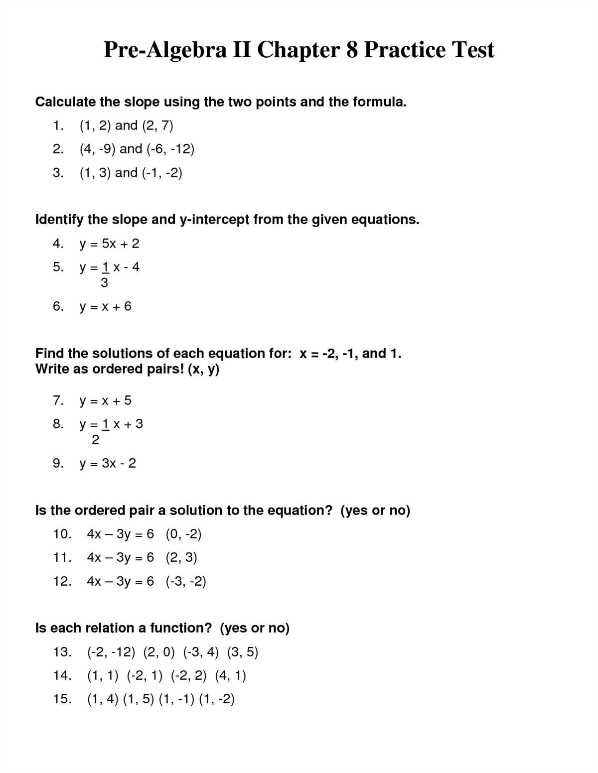Algebra 2 chapter 4 review answers