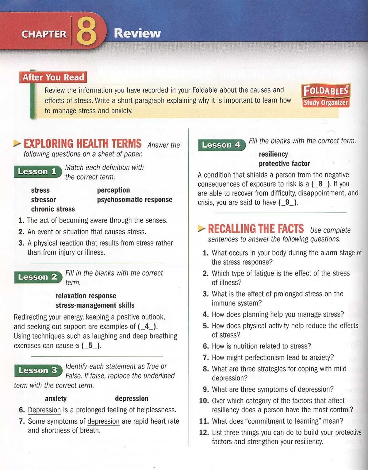 Overcoming Challenges in Health Studies with Glencoe Health Study Guide Answers