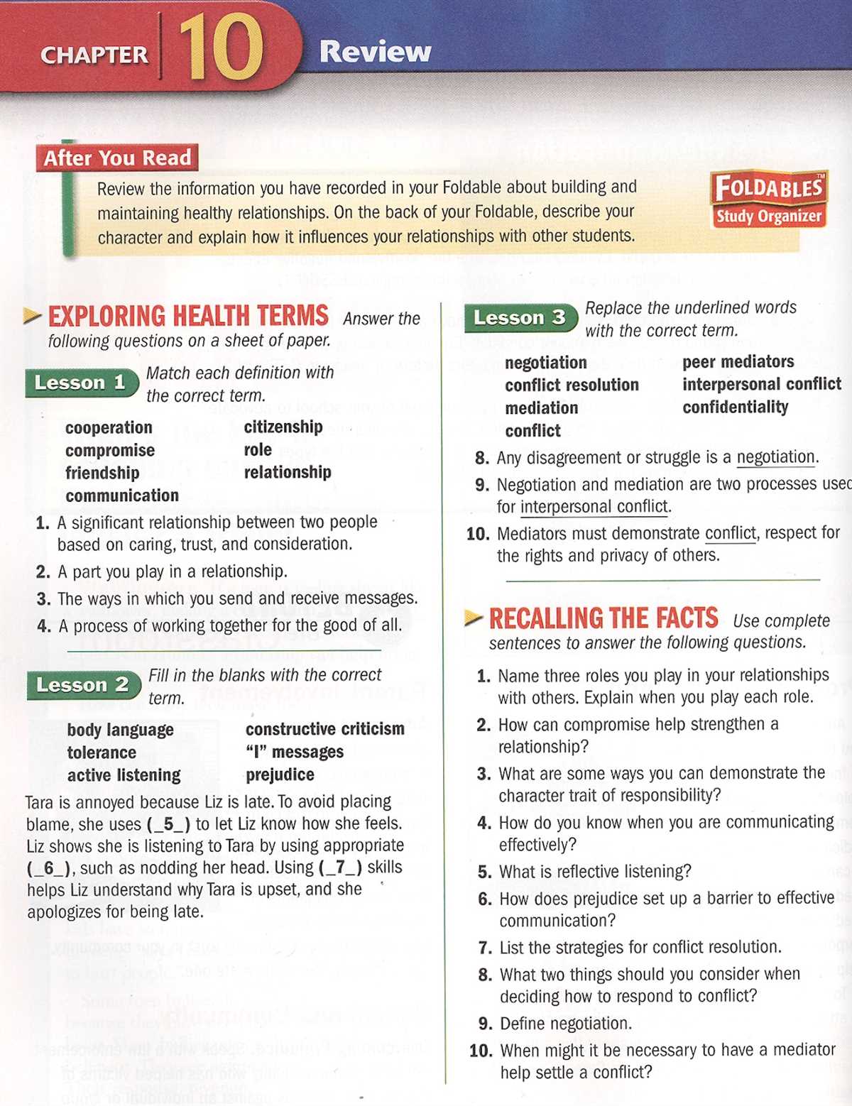 2. Compare your answers