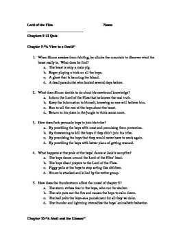 In-depth analysis of pivotal moments in Chapter 8 of Lord of the flies questions and answers chapter 8