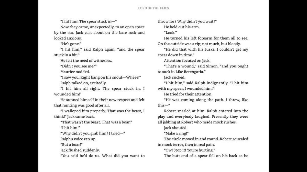 How does the theme of fear develop in chapter 7 of Lord of the Flies?
