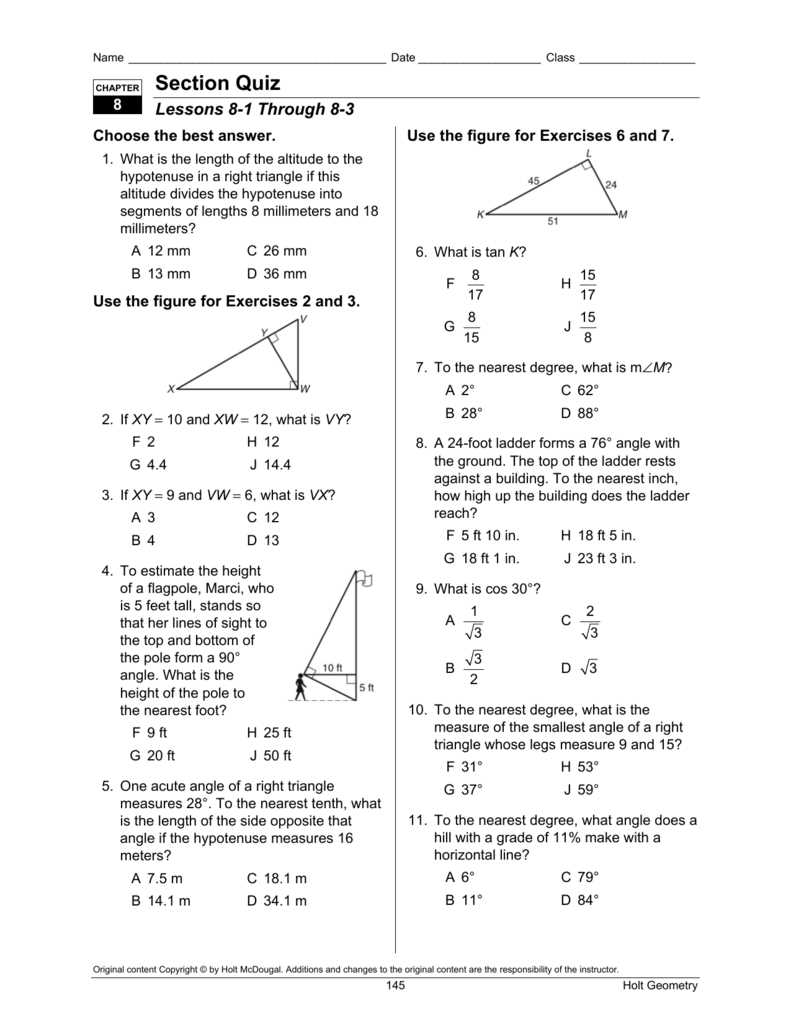 How to Prepare for Holt Geometry Chapter 9 Test Form B
