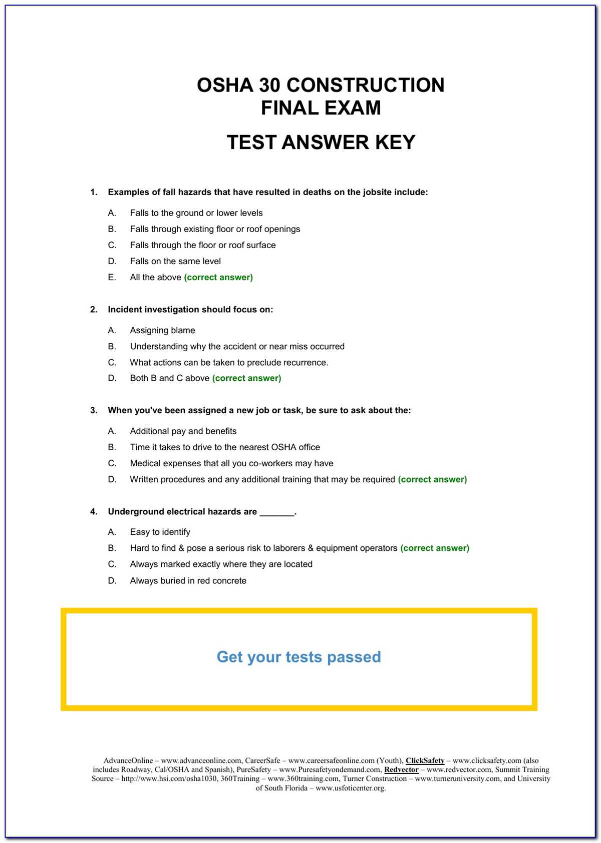 How to Prepare for the OSHA 10 Construction Final Exam?