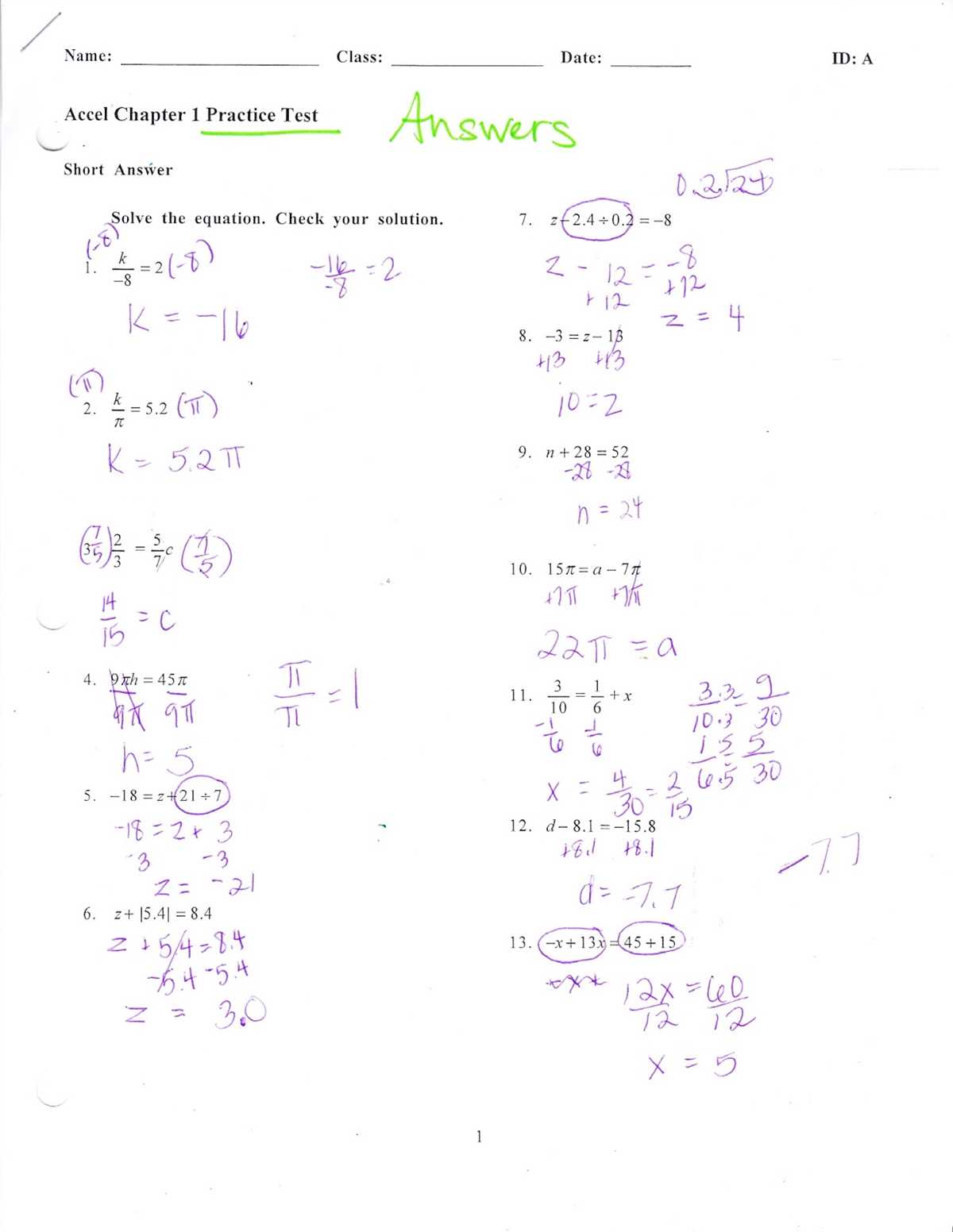 Parcc algebra 1 practice test answers