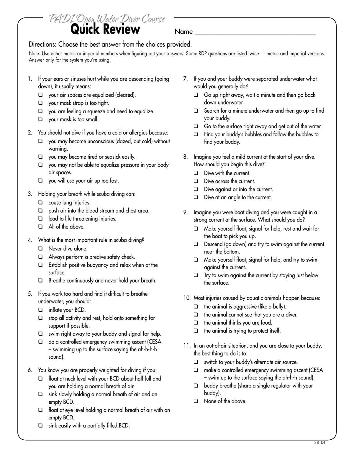 Exam Structure and Format