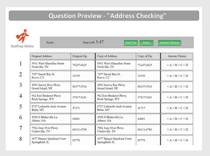 Part A: Address Checking Test