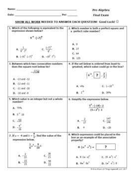 Overview of Pre Algebra with Pizzazz