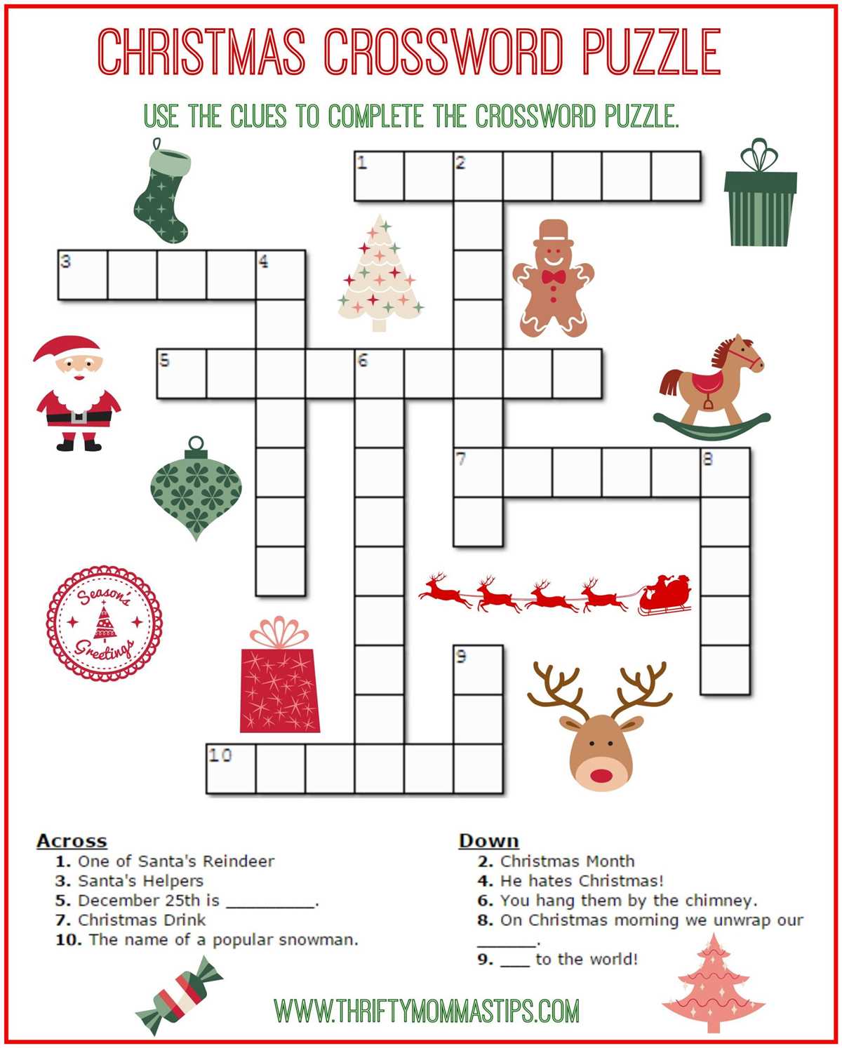 Why Choose Printable Christmas Crossword Puzzles?