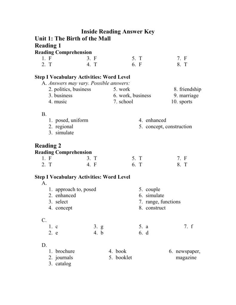 Boost Your Academic Performance with Reading Plus Answer Key Level E