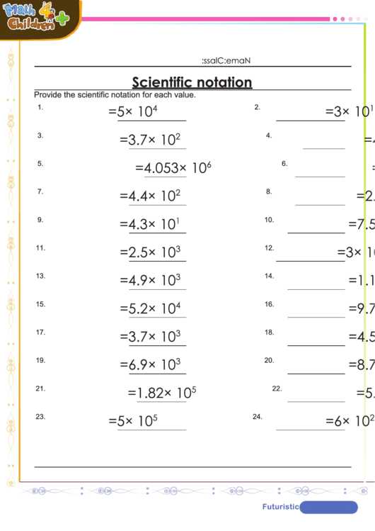 How to write numbers in scientific notation