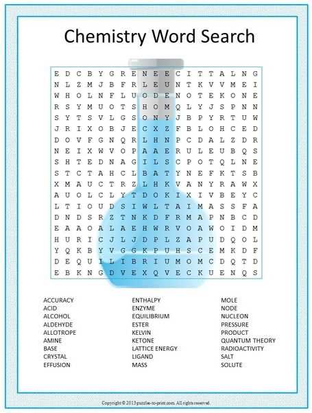 Unveiling the Answers: T Trimpe 2002 Chemistry Word Search T trimpe 2002 chemistry word search answers