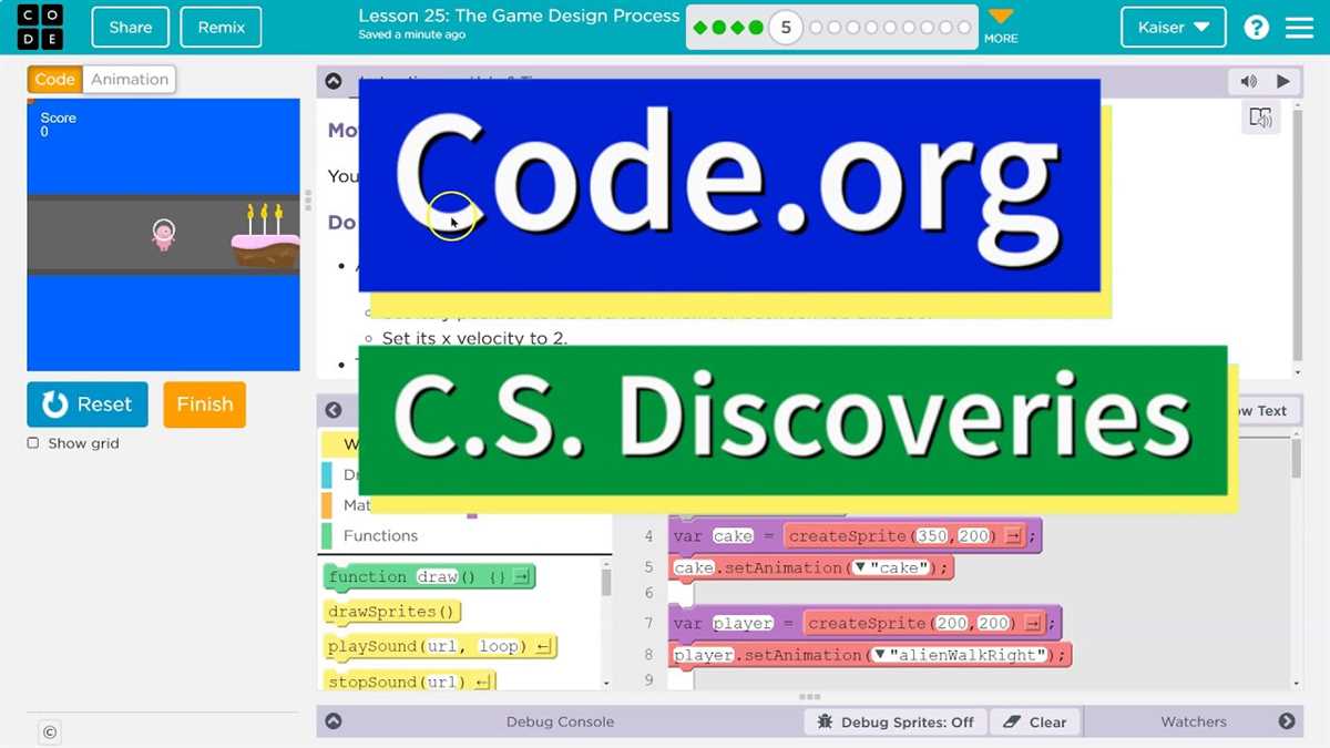 Exploring the Basic Concepts in Code.org Course 3