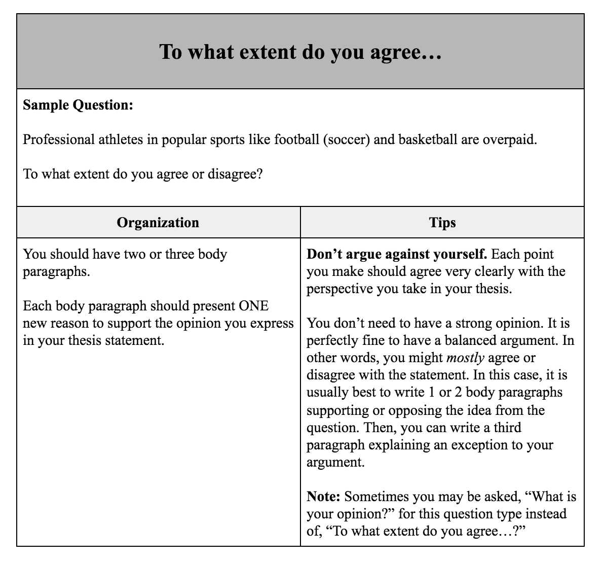 Analyzing the question prompt in the