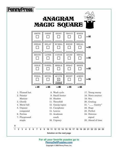 Penny Dell Crossword Answers: Tips and Strategies