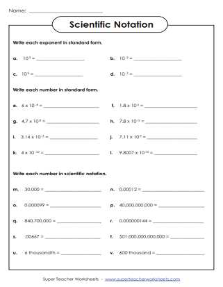 Practice Worksheet with Answer Key