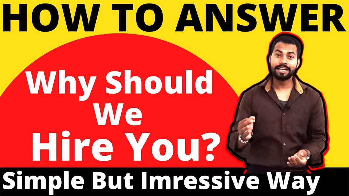 Why Should I Hire You? Answers for Freshers