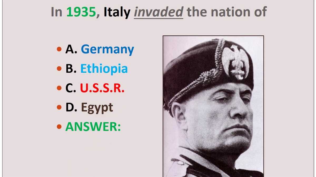 World History Final Exam Answers