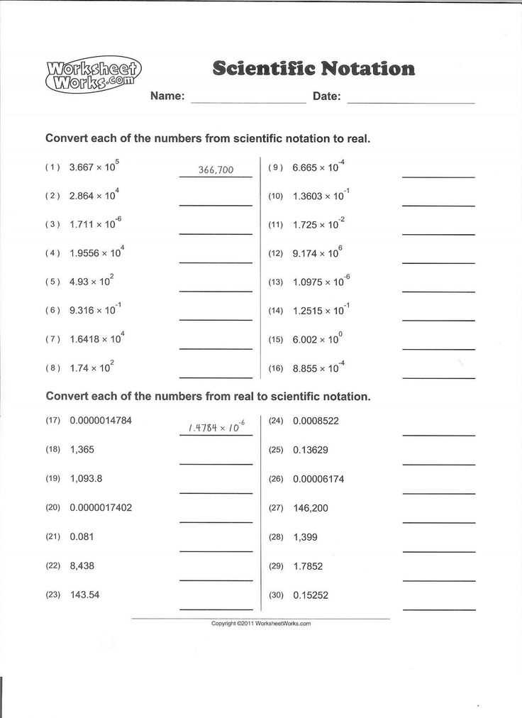 Operations with Numbers in Scientific Notation